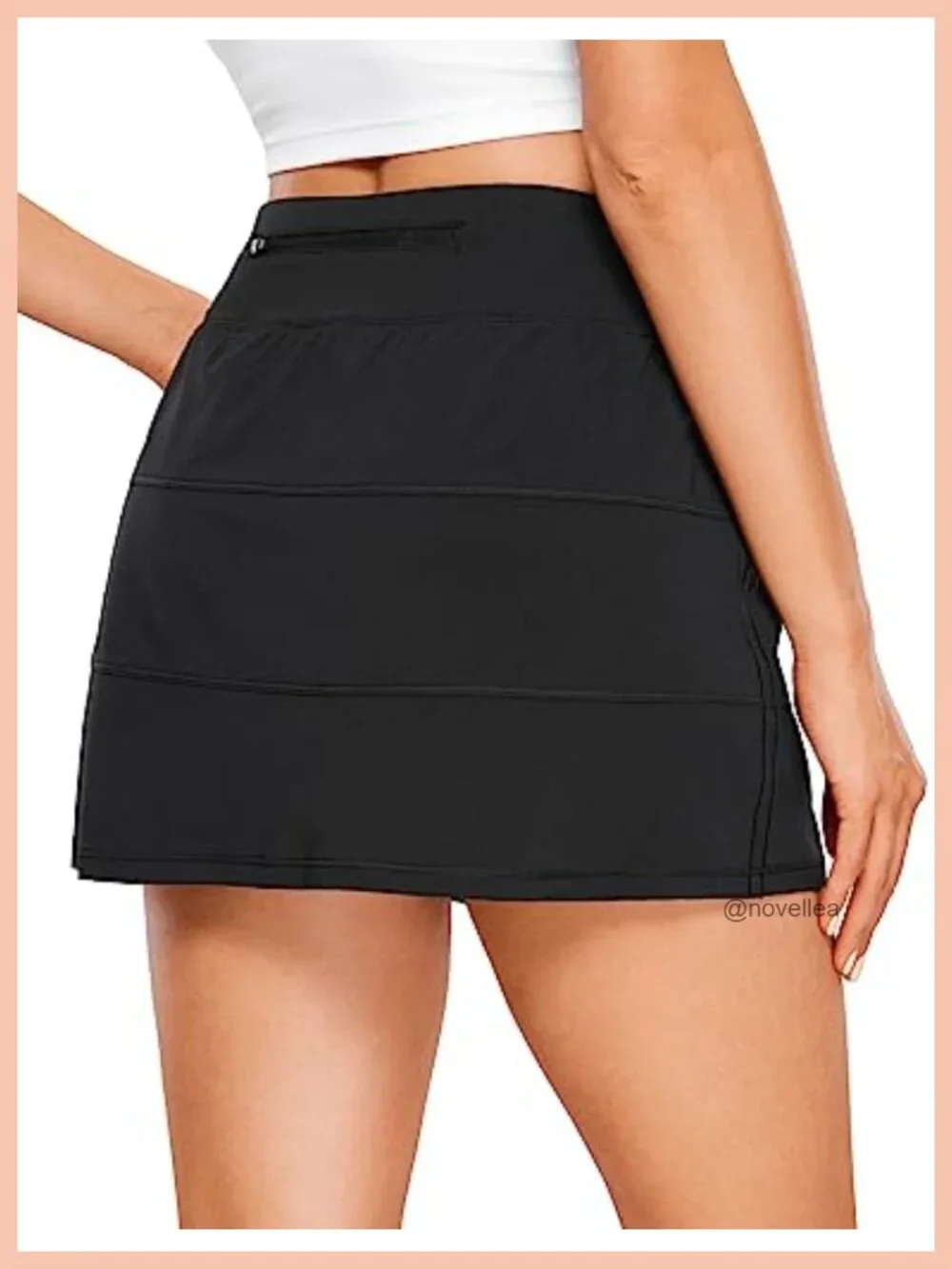 High Waisted A-Line Golf Skirt with Built-In Shorts